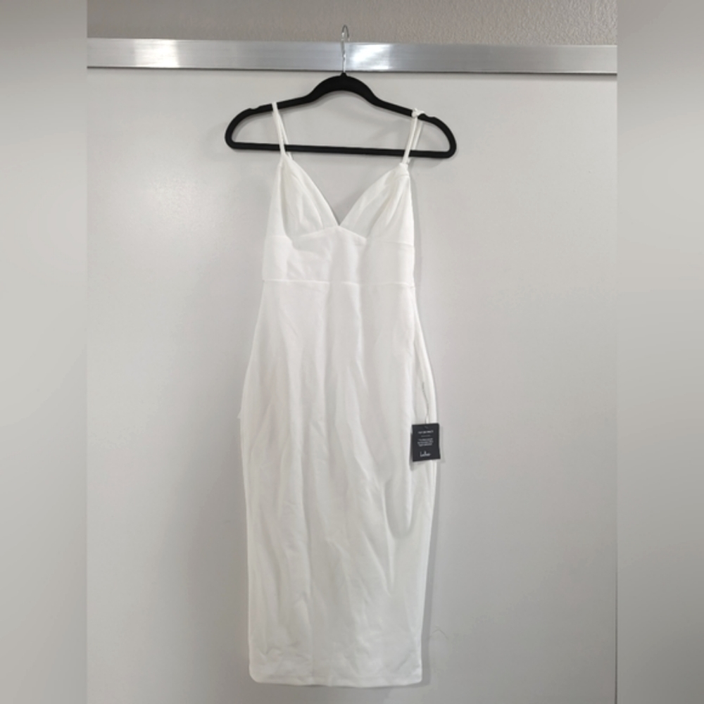 Lulus All in Favor White Midi Dress NWT